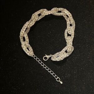 Silver Braided “Mesh” Link Bracelet